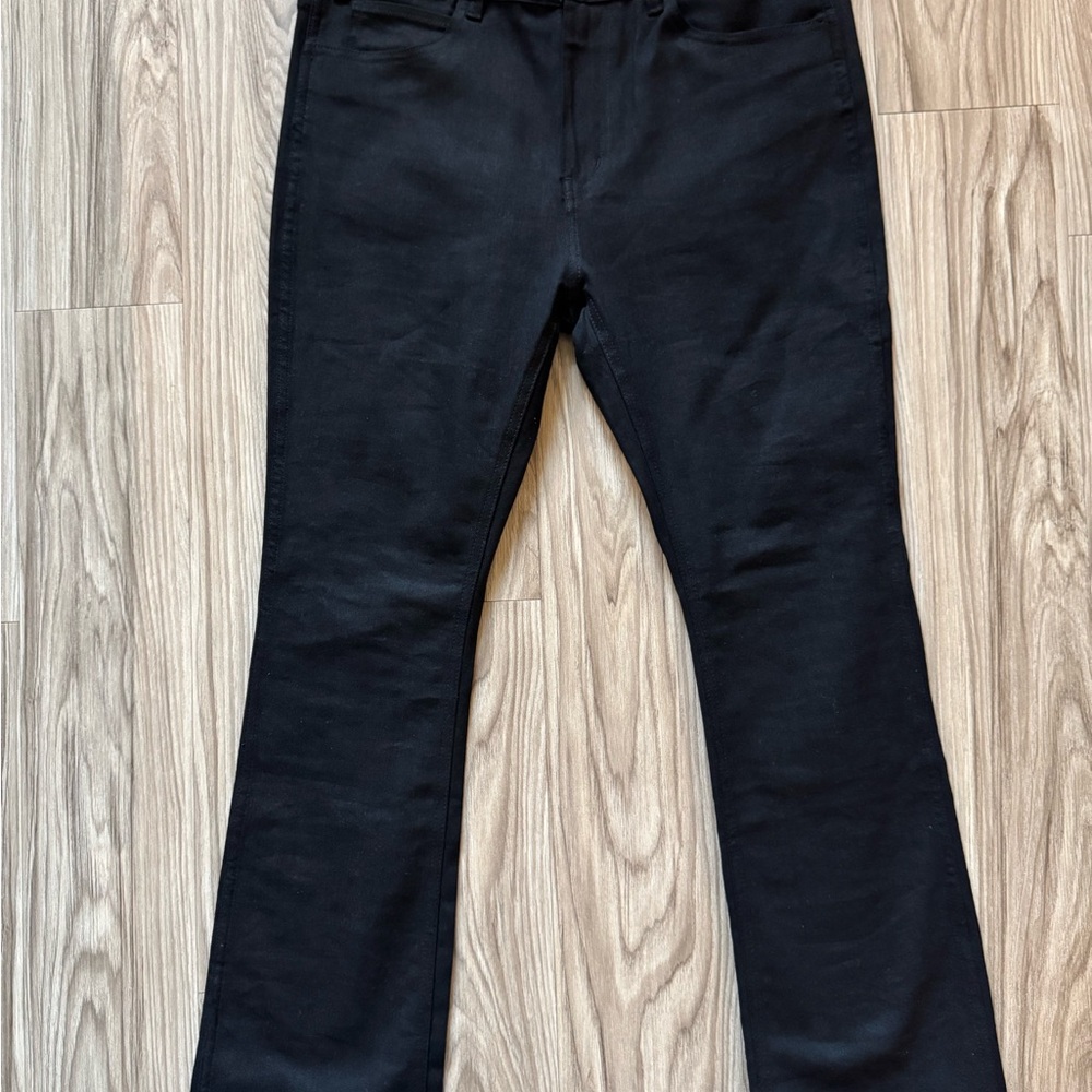 CELINE Flared Denim in Deep Black 36